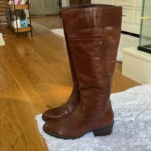 Audrey Brook cognac leather boots